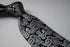 black and silver paisley design tie